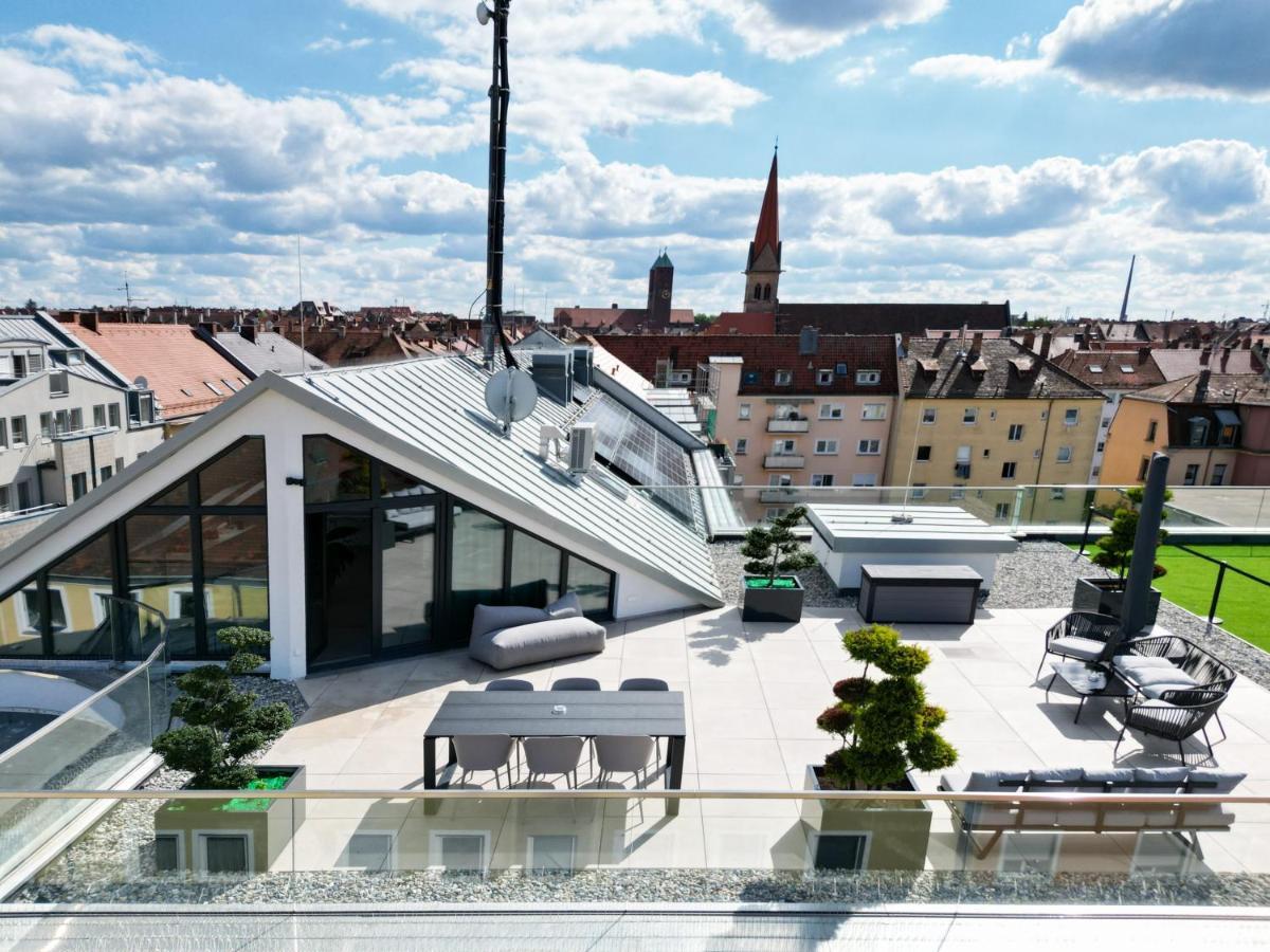 The Penthouse At Eco Smart Apartments Nuremberg Bagian luar foto